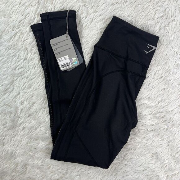 Gymshark Reversible Contrast Leggings Black/Light Gray Womens Size X-Small NWT - Picture 10 of 10